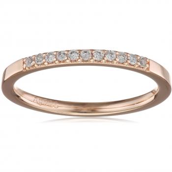 Damenring „Cai“ in roter Vergoldung mit 0,11ct Topas – 925 Silver