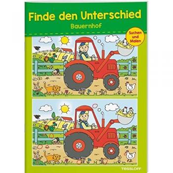 Finde Den Unterschied Bauernhof: 24 Kniffelige Suchbilder Mit Lösungsteil (Rätsel, Spaß, Spiele)