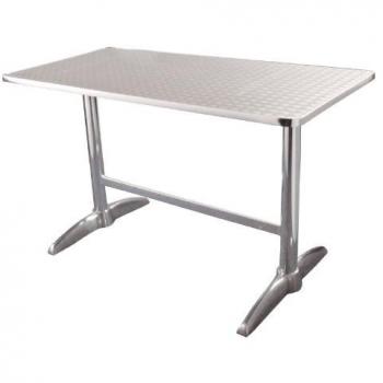 Ventilador Bolero U432: formato rectángulo en acero inoxidable, top y bordes de aluminio, 1200 x 600 mm, tono plateado