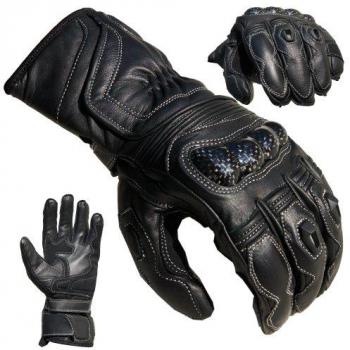 Motorradhandschuhe PROANTI schwarz Racing Leder XL