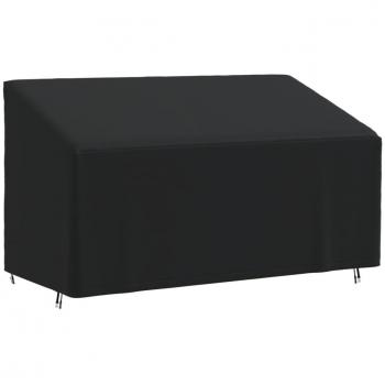 VidaXL Gartenbank Abdeckung 3-Sitzer Schwarz 175x85x68/94 cm 420D Oxford
