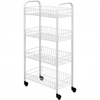 Carro multiuso 4 estantes 41x23x84cm metaltex