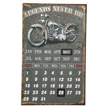 Kalender im Metallrahmen „Biker“ – 25 cm × 40 cm (Ambiente Haus)