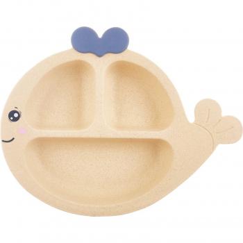 Bol, cuillère et fourchette d'alimentation pour bébé, vaisselle en plastique sans BPA, ours cartoon