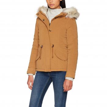 ONLY Women's Onlnew Lucca Short Jacket Otw Parka, Brown, Size S
