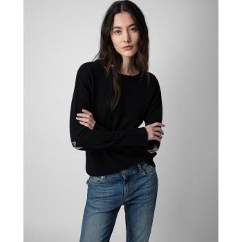 Manteau pull Cici patch, cachemire noir – XS, femme