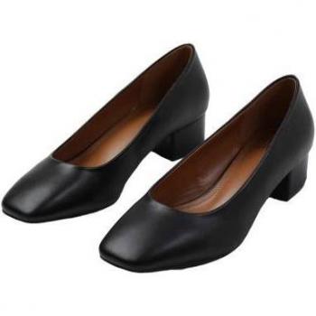 Damen Seattle Schuhe mit niedrigem Blockabsatz in Schwarz