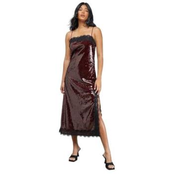 Deep Ruby Gleam Slip Dress – Size 14