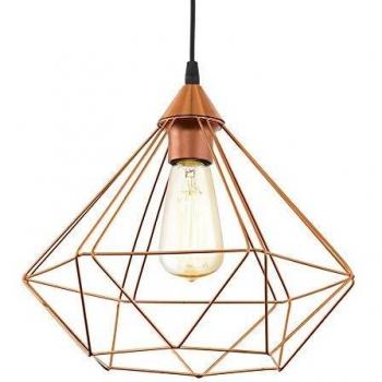 EGLO Tarbes One-Bulb 32.5 cm Copper Pendant Light