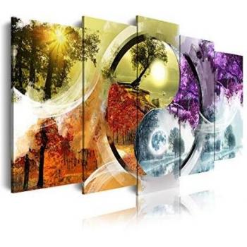 DEKOARTE 5-tlg. Leinwandbilder-Set Yin Yang Landschaft 150x80cm