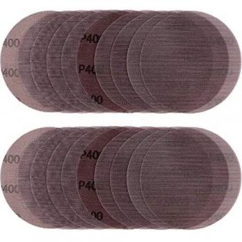 Long‑Lasting 150 mm 400‑Grit Mesh Pads (Hook & Loop) – Dust‑Free, Anti‑Blocking – 20 Pack