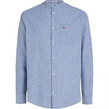 Tommy Jeans Hemd Mao DM0DM18964 Blau Regular Fit