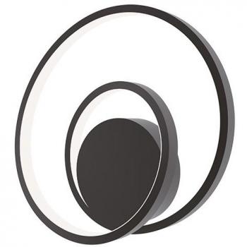 Applique LED Lieve Nera in alluminio e silicone 15W