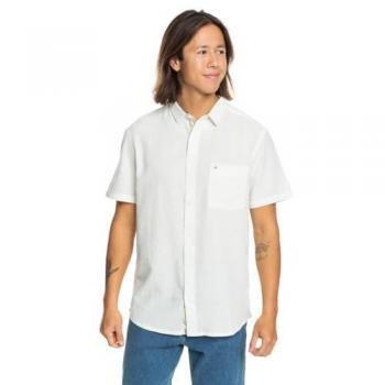 Camicia Quiksilver A Maniche Corte Time Box Bianco L