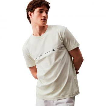 Calvin Klein Men's Logo Repeat Tee Urban Style Beige Size M