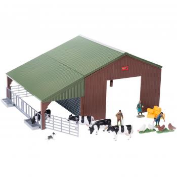 Britains 1:32 Miniature Animal Farm Playset – Building Blocks, Barn, and Farm Animals
