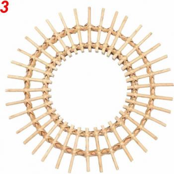 Rattan Wall Hanging Makeup Mirror