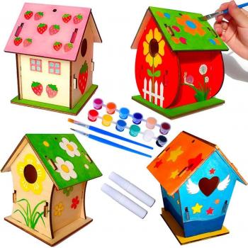 Set de Maison d'Oiseau à Décorer pour Enfants
