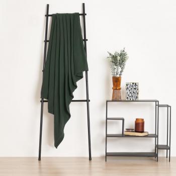 Large Emerald Forest Green Fleece Throw Blanket