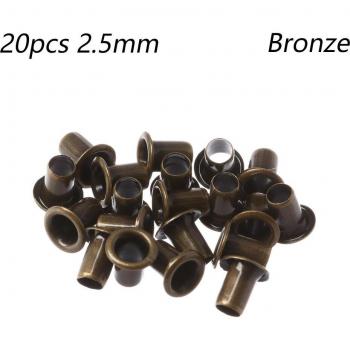 Botones de ojal para ropa de muñeca, 20 Uds., 2,5mm