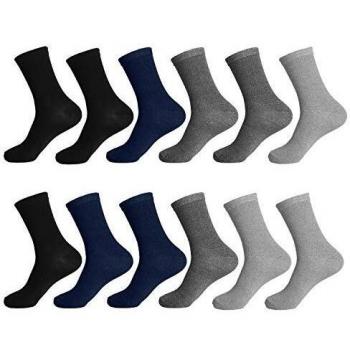 L&K-II 12 Paar Baumwoll-Damen-Socken – Jeans, Bund, Bürotauglich, 2027, EU 35-38