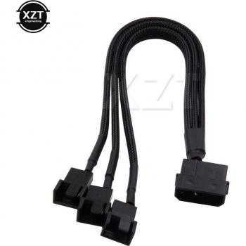 Cable Alimentación 12V 4P con 2 Machos y 1 Uds