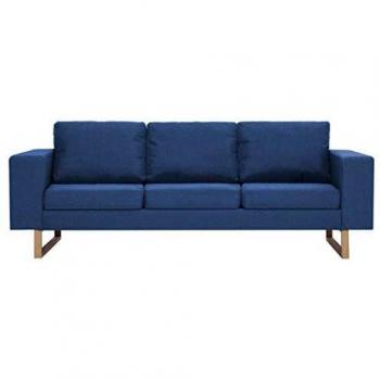 Blue Textured Trivietė Couch – vidaXL