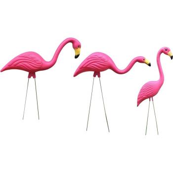 Set de Flamencos Rosa para Jardín