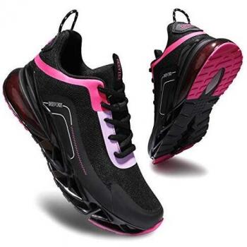 Deevike Freizeitschuhe Damen 37 – Casual Walking Shoes in Schwarz und Rosa