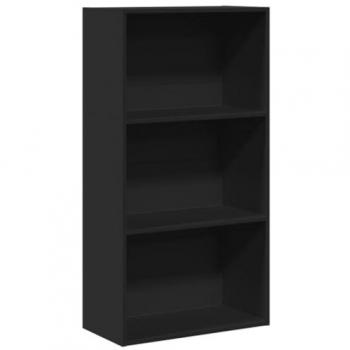 Estantería de diseño negro de madera de ingeniería 60x30x114 cm