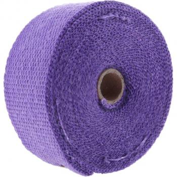 Cinta de escape térmica para motocicleta, rollo de fibra de vidrio morado, 2 x 32'