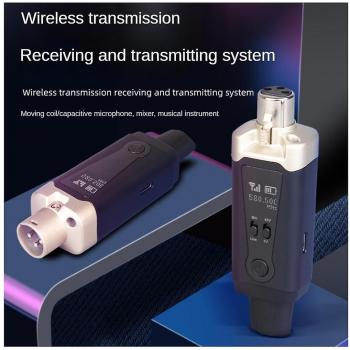 Microphone sans fil UHF avec émetteur et récepteur pour sonorisation noir