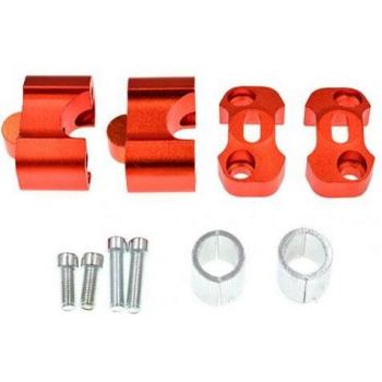 Pinces à guidon moto aluminium 22‑28 mm – Montage simple et durable