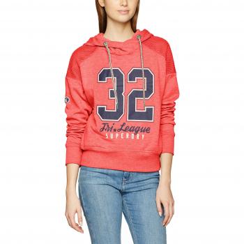 Sudadera Superdry Tri League Slouch Hood, Mujer, Color Rojo, Talla S