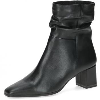 Botines CAPRICE 'Tracy' en negro, cuero y tacón bloque, talla 40