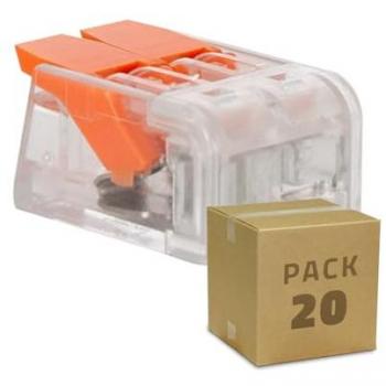 Connecteurs Rapides 2 Entrées pour Câble Électrique 20 pièces 0.08-4mm² Orange