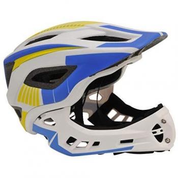 KIDDIMOTO Casco da Ciclismo 2 in 1 con Mentoniera Rimovibile