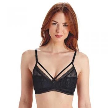 Glimmer Mesh Padded Bralette – Black – 32C