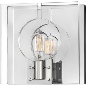 Applique Ludlow Acciaio Nichel Lucido 1 Luce E27