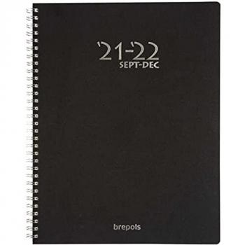 Agenda Semainier 2021/2022 Brepols 16 Mois 21 x 37 cm Bleu
