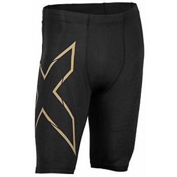 2XU Light Speed Compression Shorts, Men's, Black/Gold Reflective