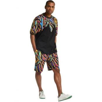 Carlo Colucci Herren Sweatshorts mit Alloverprint