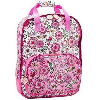Mochila Rosa con Mandalas 39 cm y Cierre de Cremallera