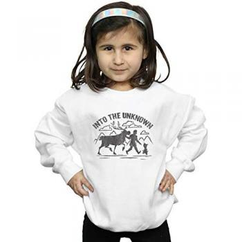 Disney Girls’ Frozen 2 “Into the Unknown” Cozy Hoodie (White)