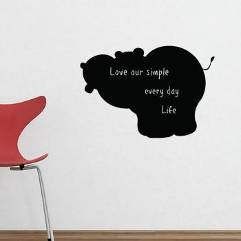 Silhouette Ardoise Hippopotame Adhésif
