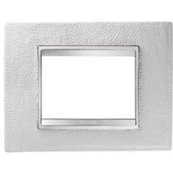 Gewiss GW16203PB Plato Lux 3P de Cuero Blanco