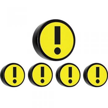 SMIT Alert Round Magnet, 35mm, Pack of 10, Yellow