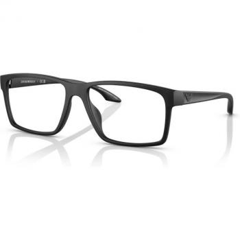 Emporio Armani EA3210U 5063 Herren Brille im rechteckigen Design in Schwarz