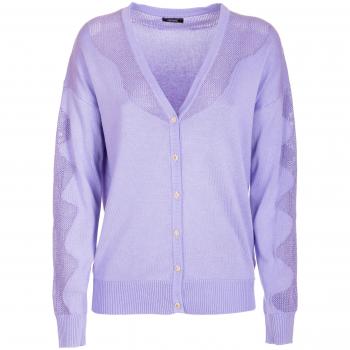 Cardigan over size con inserti in lurex