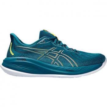 Asics Gel-Cumulus 26 Blau Gelb SS24 Laufschuhe, Größe 44
